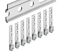 Gedotec Juge de soporte de pared 2000 mm longitud - H10282 - Riel de suspensión para armario superior con 8 perchas para colgar, Riel de suspensión de acero galvanizado, sistema de suspensión