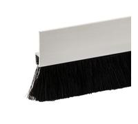 GedoTec Junta de cepillo Cepillo de listón Cepillo de la puerta Junta puerta Aluminio negro 1000 - 2000 mm Calidad de marca - Negro, 1250 mm