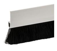 GedoTec Junta de cepillo Cepillo de listón Cepillo de la puerta Junta puerta Aluminio negro 1000 - 2000 mm Calidad de marca - Negro, 1000 mm