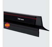 Gedotec Junta de ducha negra | Junta para suelo de cristal premium con labio lateral de ducha | 700 mm | grosor del cristal 6-8 mm | Junta de suelo de puerta PVC impermeable | Juntas de ducha para