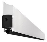 Gedotec - Junta de suelo baja con disparo automático, 13 x 46 mm, longitud 1030 mm, plata, con protección contra el viento y el frío