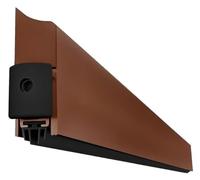 Gedotec Junta de suelo retráctil - marrón | 1 pieza Junta para puerta inferior automática 13 x 39 mm | APPLIQUE | Longitud 830 mm - se puede acortar | Junta para puertas | Junta para suelo de puerta