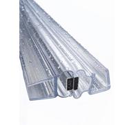 Gedotec Junta magnética de labio de ducha impermeable para puertas de ducha - 1 par de juntas magnéticas de 90 ° para esquina - Junta magnética de ducha PVC Longitud: 2 m - Junta de ducha 6 mm - 8 mm