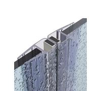 Gedotec Junta magnética de labio de ducha impermeable para puertas de ducha - 1 par de juntas magnéticas 180° sin tope - Junta magnética de ducha PVC Longitud: 2 m - Junta de ducha 6 mm - 8 mm