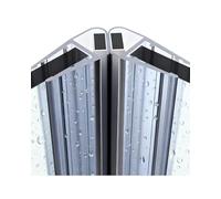 Gedotec Junta magnética de labio de ducha para puertas de ducha, impermeable, 1 par de juntas de perfil de 90°, longitud: 1 m, junta de ducha de 6 mm a 8 mm, junta de puerta de PVC transparente