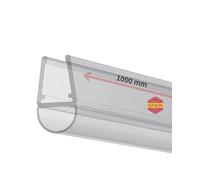 Gedotec Junta para puerta de ducha, 1 unidad, transparente, longitud: 1 m, junta de ducha de 6 mm a 8 mm, PVC impermeable