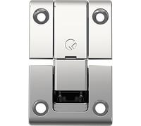 Gedotec Kimana - Bisagra para puerta de armario o puerta (3 piezas, acero niquelado, bisagra de puerta para muebles y tapas, 1 unidad)