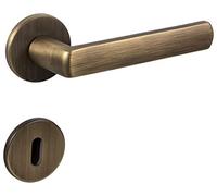 Gedotec Luce Juego de manillas de puerta de color BB - 1 juego | rosetón vintage de latón | herraje para puerta de habitación | manilla de puerta con material de fijación