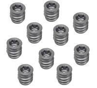 Gedotec Manguitos roscados M6 con borde de cubierta para madera, M6 x 13 mm, manguito roscado de acero galvanizado, accionamiento: hexágono interior, fabricado en Alemania, 20 unidades