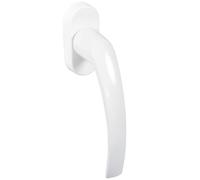 Gedotec Manilla de plástico blanca para puerta balconera en roseta ovalada | 1 pieza - Herrajes de ventana de diseño Manilla oscilobatiente sin cilindro de cierre | GLORY