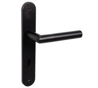 Gedotec Manilla de puerta de habitación con placa larga, herrajes vintage antiguos - CHAPO-L | BB - cerradura | picaporte para puertas interiores | 1 par