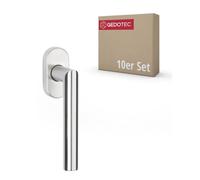 Gedotec manilla de ventana | 10 piezas | acero inoxidable | manilla de ventana rejilla esférica cuádruple | manilla oscilobatiente sin cilindro de cierre | herrajes de ventana de diseño para ventana