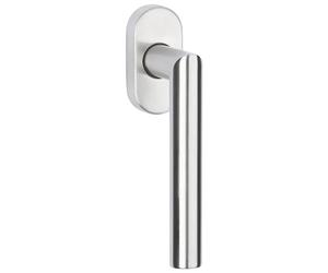 Gedotec Manilla para ventana de diseño acero inoxidable L | inclinación y giro sin cilindro de bloqueo | Acero inoxidable cepillado | con material de fijación - 1 pieza