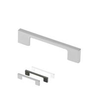 Gedotec Palermo - Tirador de muebles de metal macizo cromado pulido con BA 160 mm | Tiradores para armarios de cocina incluyendo fijaciones | Tiradores para muebles | Tiradores de puerta para armarios