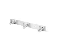 Gedotec pared armario pasillo - cocina - panel tira gancho acero inoxidable mate - MOON | Perchero 3 ganchos atornillar | riel de guardarropa incluye material fijación 1 pieza
