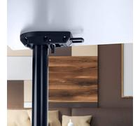 Gedotec Patas Plegables para Mesa de Color Negro Mate, Patas para Muebles, Altura Ajustable, 705 mm, Tubo de pie de 50 mm de diámetro, Patas de Muebles, Capacidad de Carga de 100 kg