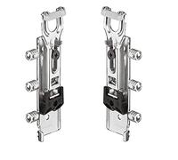 Gedotec Percha para armario | 1 par de perchas invisibles para muebles | capacidad de carga 130 kg | soporte para armario superior | acero galvanizado | soporte oculto para riel colgante