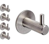 Gedotec Perchas de diseño acero inoxidable perchas individuales - HOLY | ganchos toalleros con ganchos individuales | ganchos de pared para atornillar