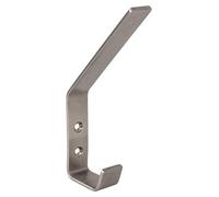 Gedotec Perchero de pared universal de acero inoxidable curvado - SANDRA grande | 135 x 20 mm | Gancho de pared para atornillar | 1 pieza - con material de montaje