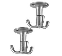 Gedotec Percheros Armario ganchos triples giratorios - Pegasi | Ganchos triples | Ganchos giratorios cocina y armario | Cromo pulido | Percheros triples de aluminio