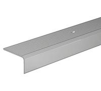 Gedotec Perfil Angular de Aluminio Plateado para Escaleras - 2000 mm, 41 x 23 mm - Perforado para Atornillar, Protección Angular - 1 Unidad