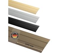 Gedotec Perfil de Transición Aluminio Plano Autoadhesivo Übergangsschiene Ancho 37mm 3 Farben 100cm &200cm Calidad de Marca para Su Sala de Estar - Aluminio bronce anodizado, 200 cm