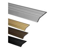 Gedotec Perfil de transición de Aluminio atornillar | Rieles de Piso | Longitud 2000 mm | Ancho 30 mm | Perfil de Piso en Anodizado Plata | Compensación Perforada | Umbral | 1 Pieza