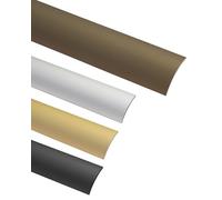 Gedotec Perfil de transición laminado, riel de transición de vinilo, autoadhesivo, perfil de suelo curvado, fabricado en Alemania, aluminio y bronce anodizado, perfil de 30 x 2000 mm, 1 pieza, perfil