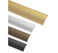 Gedotec Perfil de Transición Laminado - Riel de Vinilo Autoadhesivo, Curvado, Fabricado en Alemania - Aluminio y Latón Anodizado, 30 x 2000 mm