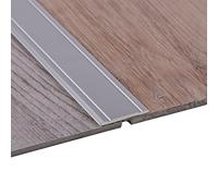 Gedotec perfil transición autoadhesivo SUPERFLACH riel anodizado plata | Ancho 30 mm | Longitud 200 cm | Perfil suelo laminado - baldosas - parquet UVM. - compensación de aluminio - 1 pieza