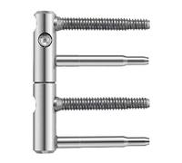Gedotec Pernios regulables 3D pernio de empotrar 2 piezas | rodillos ø 15 mm | pernio para puertas de madera & puertas interiores | acero galvanizado | modelo 11R 15-001 | 1 pieza