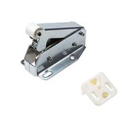 Gedotec Pestillo de muelle QUICK Las capturas gabinete Puerta Cierre presión Metal Automático broches muebles para & Doblez Acero niquelado 1 Pieza - Federschnapp tapa con Contraparte
