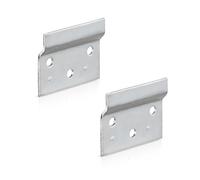 GedoTec Placa portadora Carril para colgar para atornillar para Cinta de armario Longitud 60 mm Calidad de marca - Acero galvanizado, 2 Stück