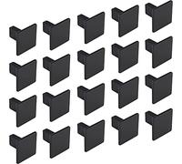 Gedotec Pomo mueble diseño vintage negro falda | pomo puerta metal cuadrado Ø 30 mm para armarios & cocina | 20 piezas - con tornillos