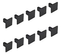 Gedotec Pomo mueble diseño vintage negro metal cuadrado Ø 30 mm | pomo cómoda armarios & cocina | 10 piezas - con tornillos