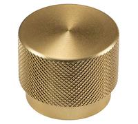 Gedotec Pomo puerta tirador mueble redondo pomo mueble latón pulido pomo mueble de aluminio aspecto dorado mate - GRAF BIG | Cajonera cajones y armarios | 1 pieza - pomo muebles Ø 38 mm con tornillos