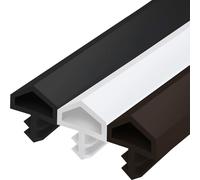 Gedotec puerta parada sello cámara M 680 marcos de madera | marrón oscuro | Ancho de plegado: 12 mm | Plástico PVC blando | marco para puertas interiores de madera - 25 metros