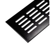 Gedotec Rejilla de ventilación angular de aluminio | 1 unidad de rejilla de escape negro mate 800 x 80 mm | Rejilla de puerta de aluminio para interior y exterior | Rejilla de ventilación angular para