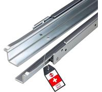 Gedotec Riel de Cajón para Cajones de Cajonera Armarios | Acero Galvanizado | Carga de hasta 100 kg | Guía Corredera Seguro | Extensión de 450 mm | 345 mm | 1 set