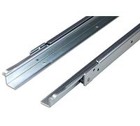 Gedotec Riel de Cajón para Cajones de Cajonera Armarios | Acero Galvanizado | Carga de hasta 100 kg | Guía Corredera Seguro | Extensión de 550 mm | 445 mm | 1 set