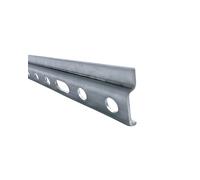 Gedotec Riel de pared para armario colgante, riel de montaje con longitud de 1250 mm, acero galvanizado, capacidad de carga 240 kg, 1 unidad, riel colgante de metal sin tornillos
