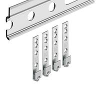 Gedotec Riel de pared para colgar en la parte superior del armario con 4 unidades de colgador para colgar - H10282 | longitud 1250 mm | acero galvanizado
