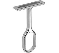 Gedotec - Soporte central para tubo de armario OVAL - TUBES | Fijación metálica cromada | Soporte de tubo de armario para barra ovalada | 1 pieza - Soporte de barra para percha