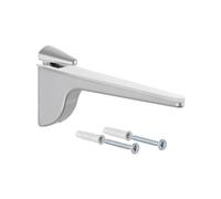 Gedotec Soporte de estante de diseño - Aluminio plateado | 1 pieza - Soporte de estante para cargas pesadas | PINOCCHIO | Estante metálico de pared