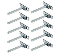 Gedotec pared soporte estante soporte madera - CLEVER | Acero galvanizado | SW 10 x 100 mm | estante oculto montaje en pared - soportes de repisa invisibles 50 piezas