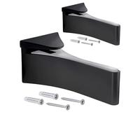 Gedotec Soporte de estantería de diseño - estantería metálica de pared - anodizado negro | 2 piezas - Soporte de estantería para cargas pesadas | MAFOS | Grosor de la balda 6-30 mm