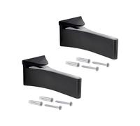 Gedotec Soporte de estantería de diseño - estantería metálica de pared - anodizado negro | 2 piezas - Soporte de estantería para cargas pesadas | MAFOS | Grosor de la balda 6-30 mm