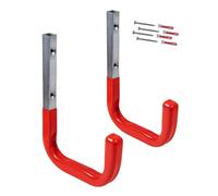 Gedotec Soporte de pared - Gancho de pared para atornillar acero galvanizado engomado | MONO | 2 ganchos para aparatos Longitud: 80 mm incl. material de fijación | Gancho multiuso de metal