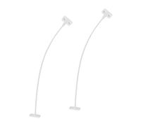 Gedotec Soporte de solapa de plástico blanco | H3951 | 2 unidades de bisagra | 200 mm | bisagra plegable moderna | cuerda para puertas de armario y compartimentos de bar | soporte plegable