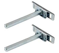 Gedotec pared soporte estante soporte madera - CLEVER | Acero galvanizado | SW 10 x 100 mm | estante oculto montaje en pared - soportes de repisa invisibles 2 piezas